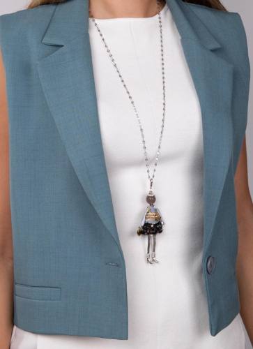 Фото Подвеска Miamelie кукла Даниеле в синем с сердцем