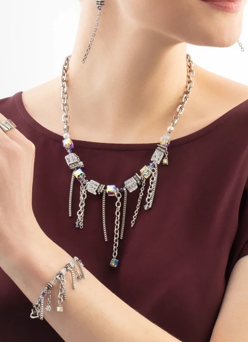Фото Колье Sunray Cube Boheme silver white Coeur de Lion 3020/10-1817