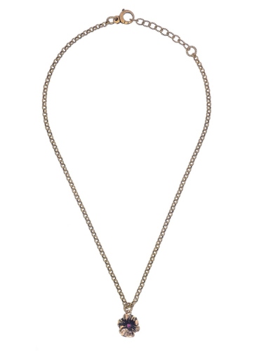 Фото Колье Alcozer&J, цветок с рубином, AL2502-C28AK24 золотистый