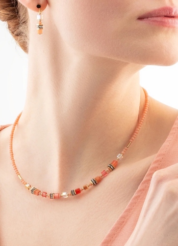 Фото Серьги Mini Cubes orange Coeur de Lion 4565/21-0200
