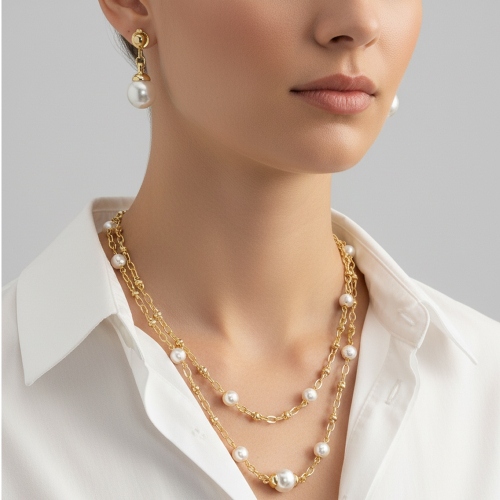 Комплект колье+серьги Fiore Luna SG200097E-001 G