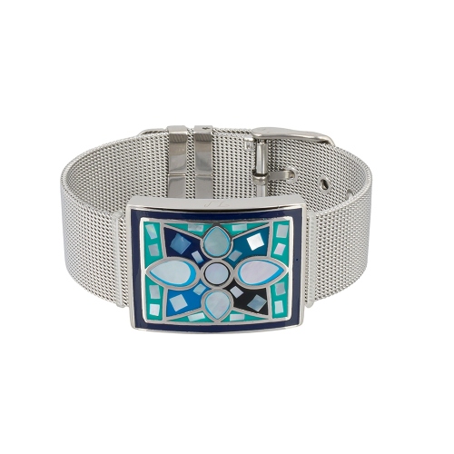 Браслет на металлическом ремешке Fiore Luna CB01688-3 BL/S