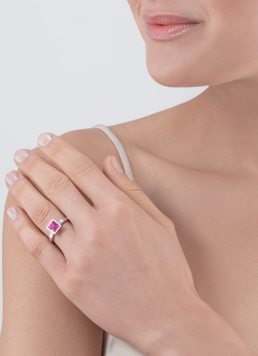 Фото Кольцо Pink Silver Coeur de Lion 0500/40-0417 52