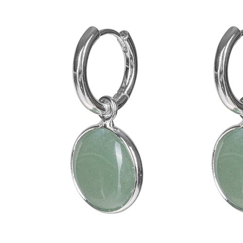 Фото Серьги GREEN AVENTURINE Elegia Fiore Luna LE1119 G/S