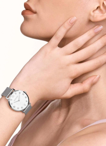 Часы Mother-Of-Pearl Silver Coeur de Lion 7610/70-1725