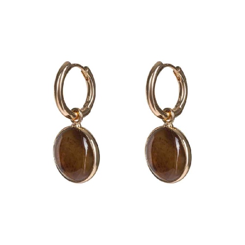 Фото Серьги COFFE AGATE Elegia Fiore Luna LE1117 BR/G