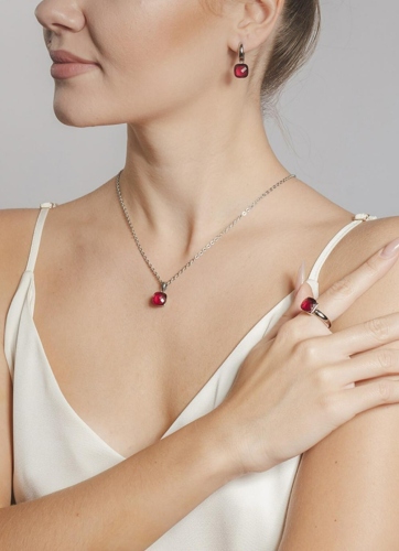 Фото Колье Firenze padparadscha Qudo 400098.1 R/RG 