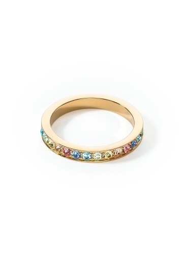 Фото Кольцо 18,5 мм Multicolour Pastel Gold Coeur de Lion 0127/40-1590 58