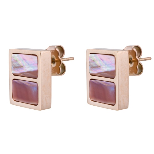 Фото Серьги Пирамида SHELL ROSE Art Deco Fiore Luna AE02788-8 R/RG