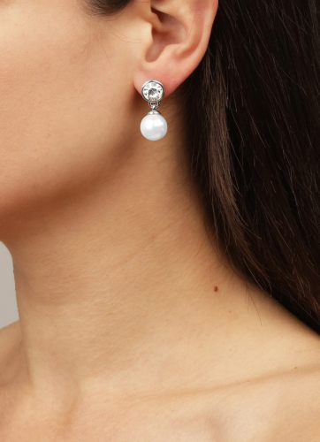 Фото Серьги NETTE SS CRYSTAL/WHITE PEARL Dyrberg Kern 440025