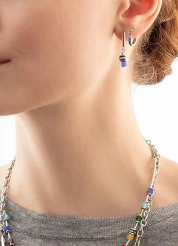 Фото Серьги-кольца Multicolour-Silver Coeur de Lion Coeur de Lion 0128/21-1517