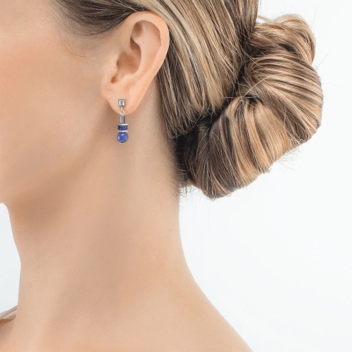 Фото Серьги Blue-Silver  Coeur de Lion 4351/21-0717