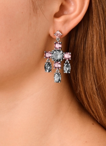 Фото Серьги LEONORA SS GREY / VINTAGE ROSE Dyrberg Kern 450002