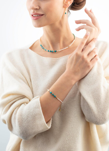 Фото Серьги Princess Fusion Pearls turquoise Coeur de Lion 1126/20-0605