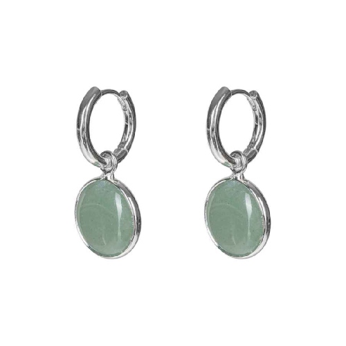 Фото Серьги GREEN AVENTURINE Elegia Fiore Luna LE1119 G/S