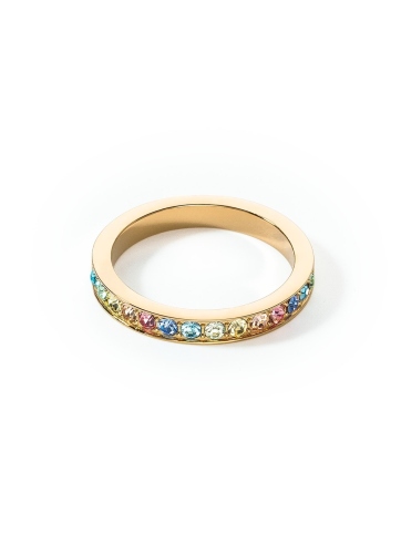 Фото Кольцо 19 мм Multicolour Pastel Gold Coeur de Lion 0127/40-1590 60