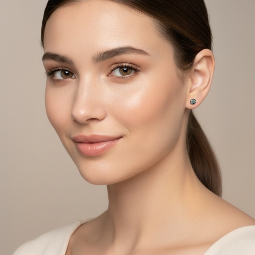 Пусеты Jet Hemitate Fiore Luna SWE297 JH RG