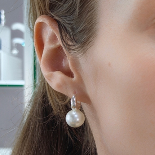 Серьги WHITE SHELL PEARL Fiore Luna ABE06611-04 S