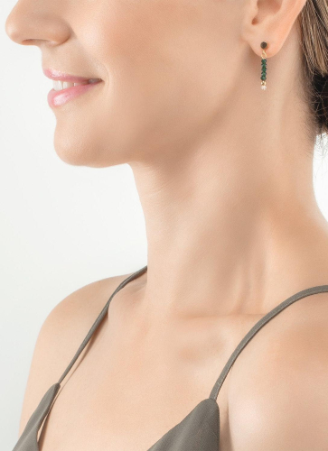 Фото Серьги Dark Green Coeur de Lion 2033/21-0521