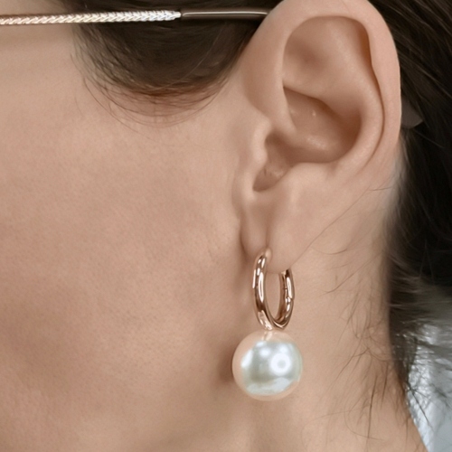 Серьги WHITE PEARL Fiore Luna ABE23446-01 G