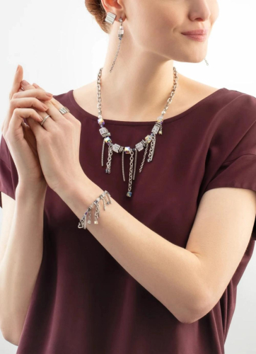 Фото Колье Sunray Cube Boheme silver white Coeur de Lion 3020/10-1817