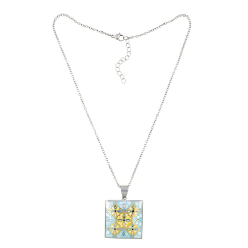 Фото Колье ENAMEL BLUE Art Deco Fiore Luna BP03194-4 M/S