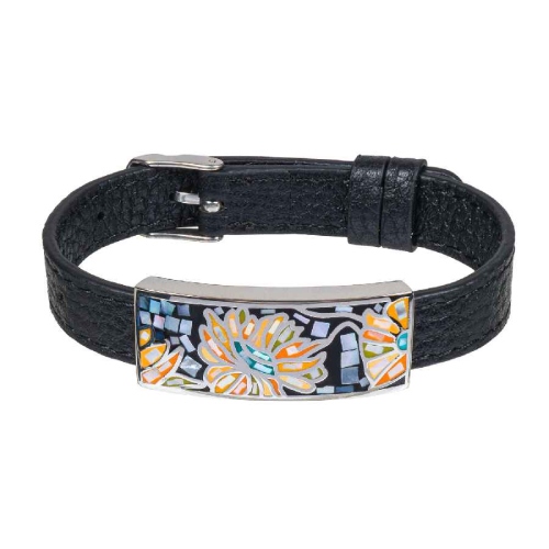 Фото Браслет на черном кожанном ремешке Fiore Luna Classic Fiore Luna CB03598-1A