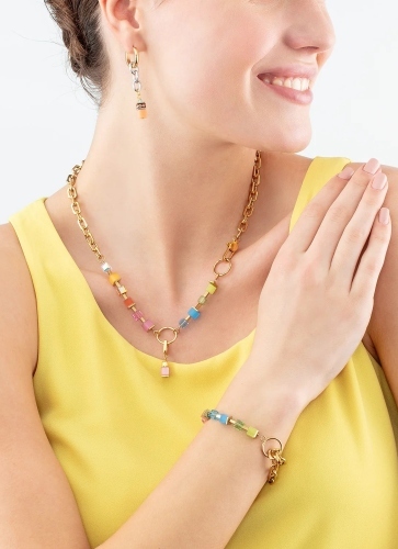 Фото Браслет Cube Fusion Charm gold-rainbow Coeur de Lion 4712/30-1500