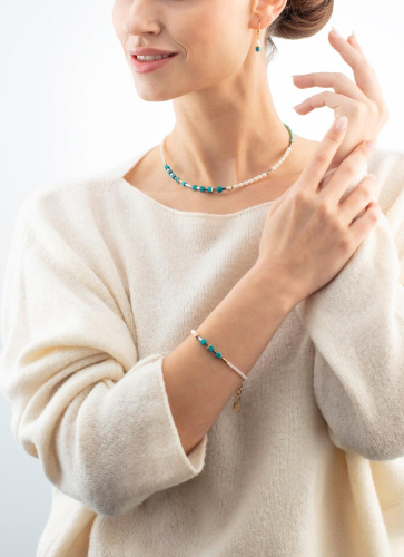 Фото Браслет Princess Fusion Pearls turquoise Coeur de Lion 1126/30-0605