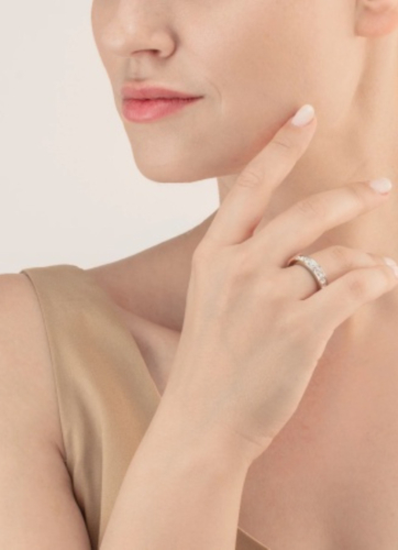 Фото Кольцо Crystal-Silver 16.5 мм Coeur de Lion 0131/40-1817 52