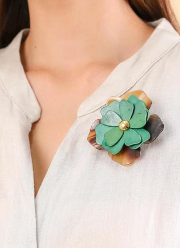 Фото Брошь Les Essentiels Flora Nature Bijoux 10-23903