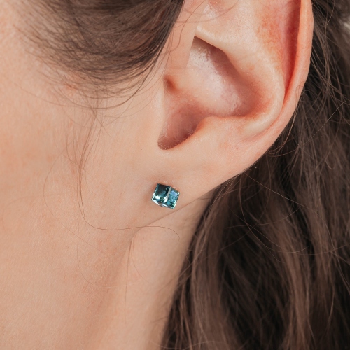 Фото Пусеты Crystal Sky Blue Fiore Luna Classic SWE0127/1 SB G