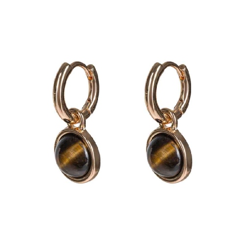 Фото Серьги TIGER EYE Elegia Fiore Luna LE1115 BR/G
