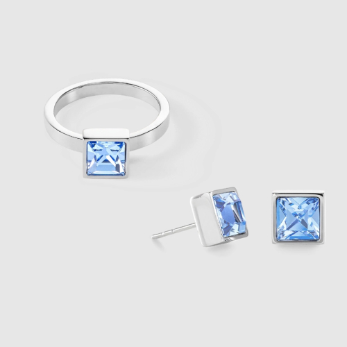 Фото Кольцо Light Blue-Silver 17.2 мм Coeur de Lion 0500/40-0741 54