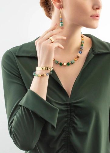 Фото Серьги Green-Blue-Peach Coeur de Lion 3039/21-0551