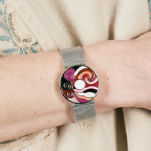 Браслет на металлическом ремешке Fiore Luna CB13784-2 S