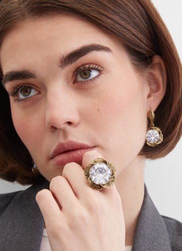 Фото Кольцо Caleidoscopio di Fiori Fiore di Firenze AN1738 CRYSTAL