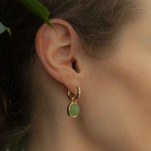 Фото Серьги GREEN AVENTURINE Elegia Fiore Luna LE1114 G/G