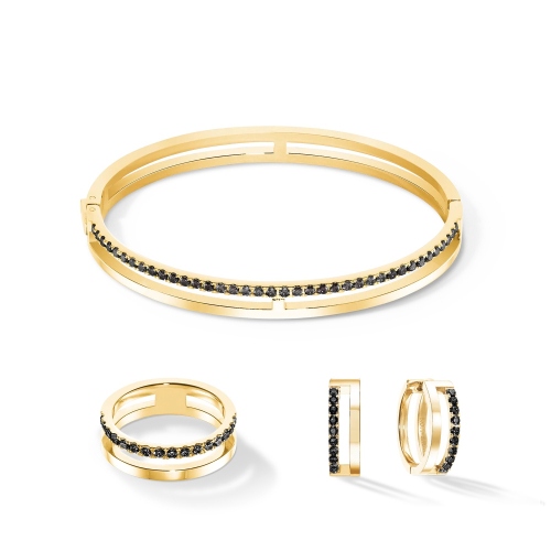 Фото Кольцо 17,8 Eternal Unity gold-black Coeur de Lion 0136/40-1316