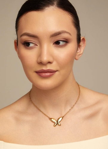 Фото Ожерелье Butterfly effect с золотом UNOde50 COL1864ORO0000U