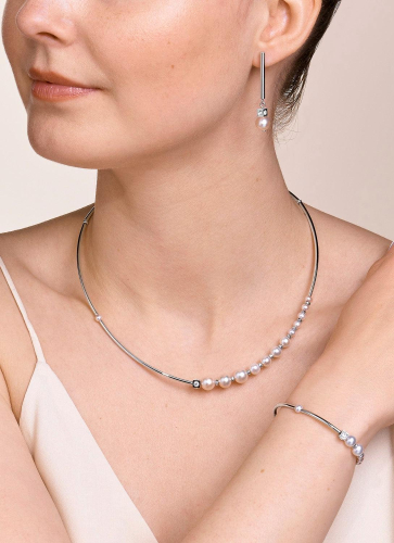 Фото Колье Asymmetry White-Silver Coeur de Lion 1102/10-1417