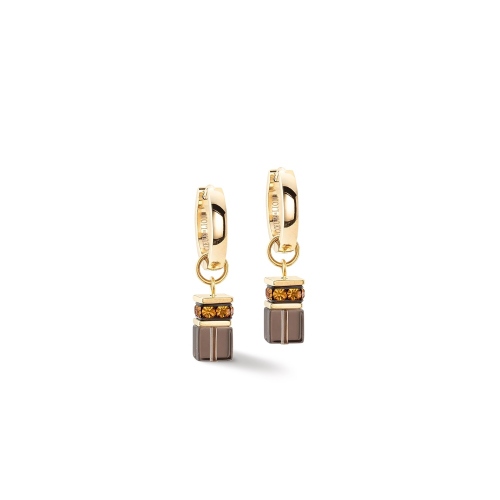 Фото Серьги Brown-Gold Coeur de Lion 4524/21-1116