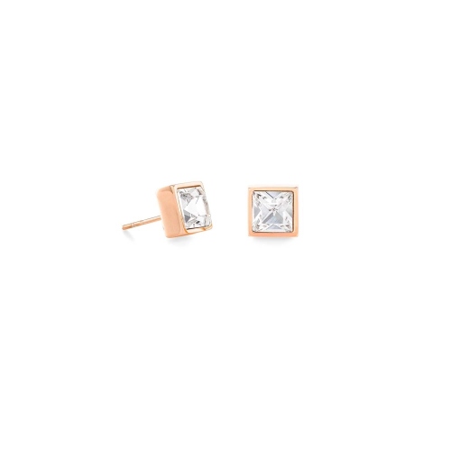 Фото Серьги Crystal-Rose gold Coeur de Lion 0500/21-1822