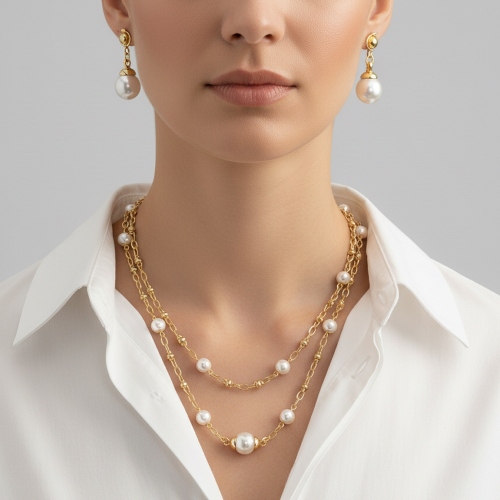 Комплект колье+серьги Fiore Luna SG200097E-001 G