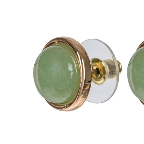 Фото Пусеты GREEN AVENTURINE Elegia Fiore Luna LE1109 G/G