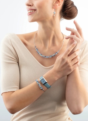 Фото Колье Dancing Crystals Silver Blue Coeur de Lion 2038/10-0737