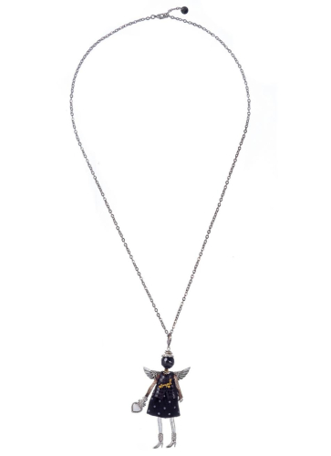 Фото Подвеска Miamelie кукла Джаннет с крыльями в черном