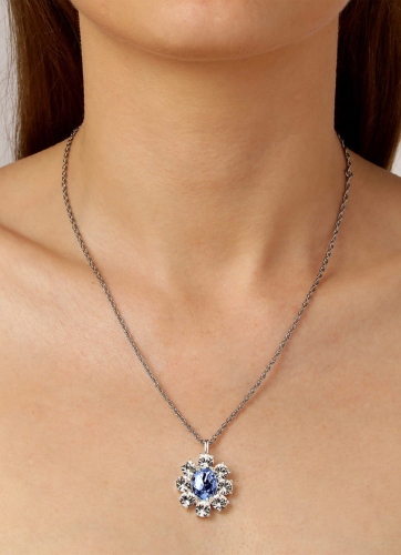 Фото Колье CLAUDIA SS LIGHT BLUE / CRYSTAL Dyrberg Kern 420045 S/BL