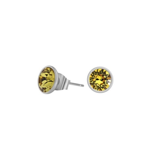 Фото Пусеты Light Topaz Kristal Fiore Luna SWE298 LT S