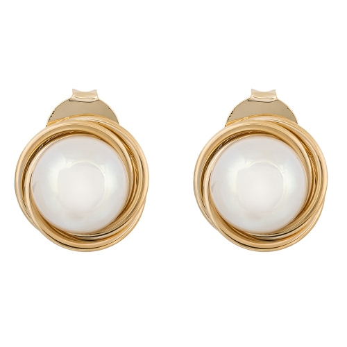 Серьги WHITE PEARL Fiore Luna ACE29685-01 G